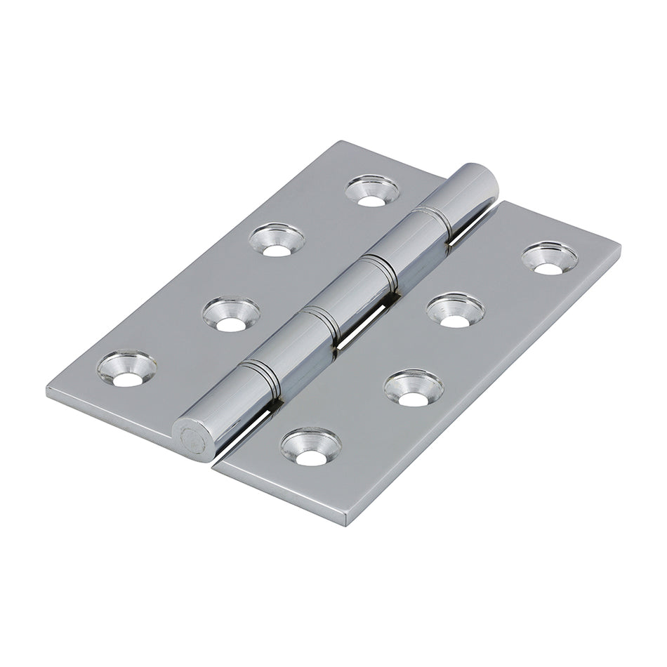 Double stainless steel washered hinges are made to a high specification from solid drawn brass with stainless steel pins to guarantee no rust and a high quality long lasting finish. They are ideal for hanging internal and external doors in domestic applications. Fixings included.