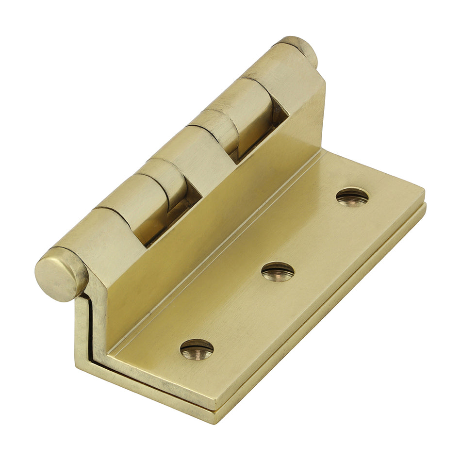 These cranked hinges are manufactured from high quality extruded brass and brass pins to guarantee a rust free long lasting finish. They are ideal for high quality rebated casement door and window projects. The ball bearing raced knuckles prevent knuckle wear and will provide a lifetime of silent and smooth operation. Fixings included.