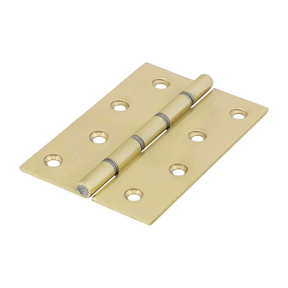 Double steel washered hinges are made to a high specification from solid drawn brass with steel pins. They are ideal for hanging internal doors in domestic applications. Featuring steel washers for long lasting operation and to prevent knuckle wear. Fixings included.