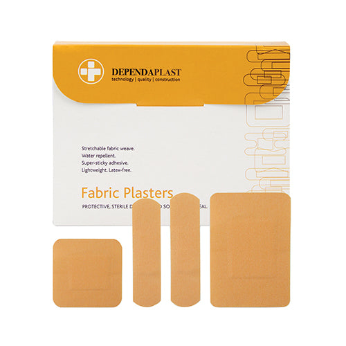 Handy pack of traditional fabric plasters with stretch and cushioning for maximum comfort and protection. Individually wrapped and sterile.