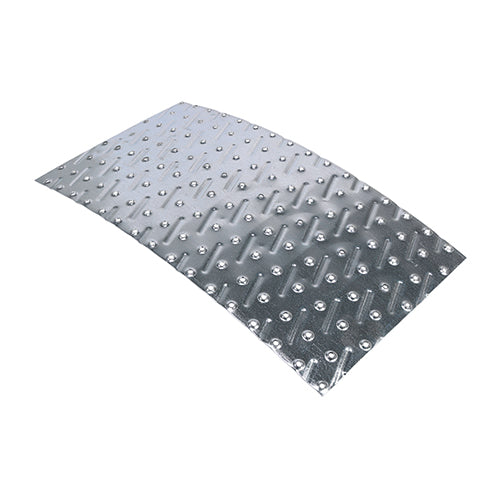 A versatile perforated plate used for connecting or repairing timber. All holes are pressed countersunk to aid location of the nail and to give a flush finish. Manufactured from galvanised steel to give a high level of corrosion resistance.