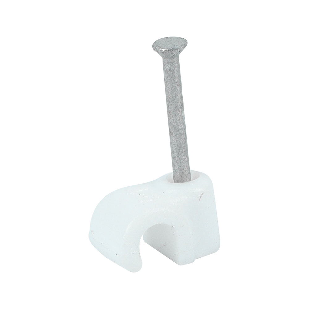 Manufactured from strong HDPE material with a hardened nail, these cable clips are designed for securing and tidying a wide range of cabling types to wood, compressed board and masonry.
