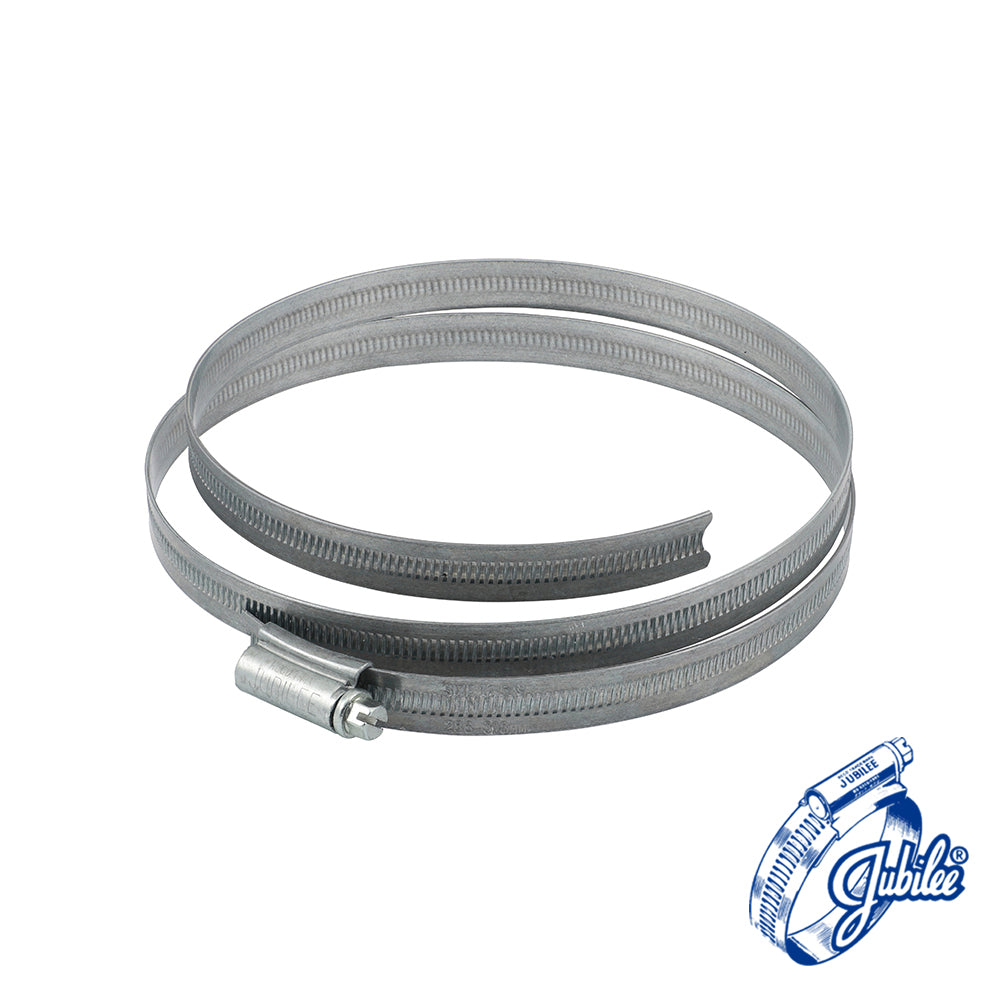 The original JubileeÂ®Â Clip, the product that started it all! For the vast majority of applications this sturdy worm drive hose clip is more than suitable. Available as a mild steel zinc protected or stainless steel clamp in 304 stainless steel; this product also has a band that is continuously threaded enabling extra flexibility when adjusting the clip to the correct size. The smooth inside profile of the band and rolled edges give protection fo