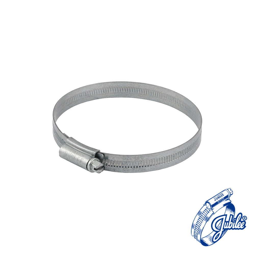 The original JubileeÂ®Â Clip, the product that started it all! For the vast majority of applications this sturdy worm drive hose clip is more than suitable. Available as a mild steel zinc protected or stainless steel clamp in 304 stainless steel; this product also has a band that is continuously threaded enabling extra flexibility when adjusting the clip to the correct size. The smooth inside profile of the band and rolled edges give protection fo