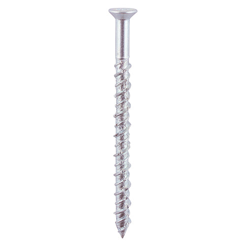 A rapid and effective light duty fixing ideal for attaching ironmongery to concrete, stone and brick without the need for nylon plugs. Countersunk head for a flush finish.