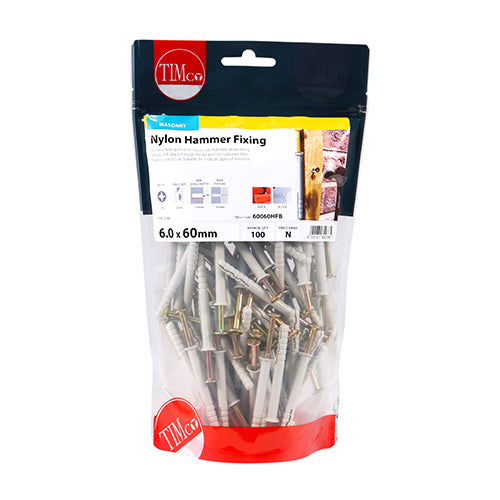 A light duty hammer-set through fixing for masonry. 
