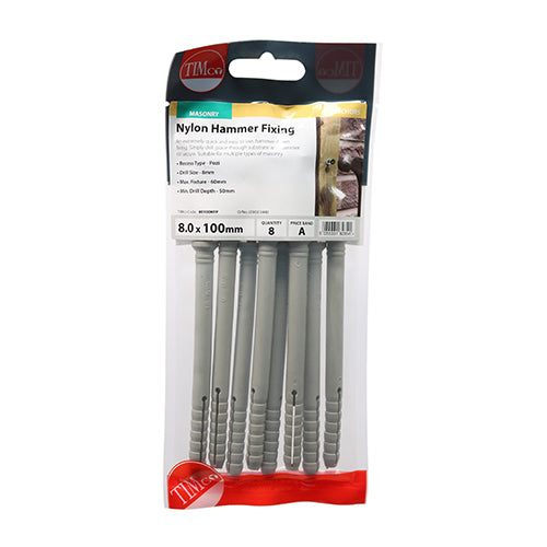 A light duty hammer-set through fixing for masonry. 