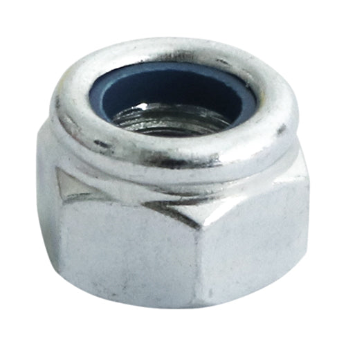 Type P hexagonal nylon nut with a metric thread. Also known as locking nuts, designed to prevent the nut from loosening. Used for all bolting and fastening applications.