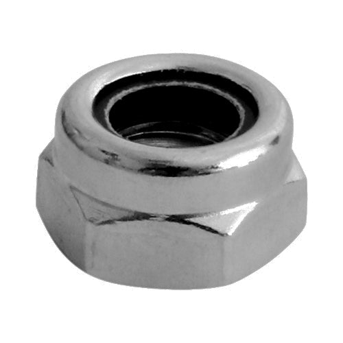 Type T hexagonal nylon nut with a metric thread and is thinner than a Type P. Also known as locking nuts designed to prevent the nut from loosening. Used for all bolting and fastening applications. Manufactured from A2 Stainless Steel offering superior corrosion resistance, perfect for external applications. Stainless steel must be used where there is corrosive environment and/or the base material has inherent corrosive characteristics.