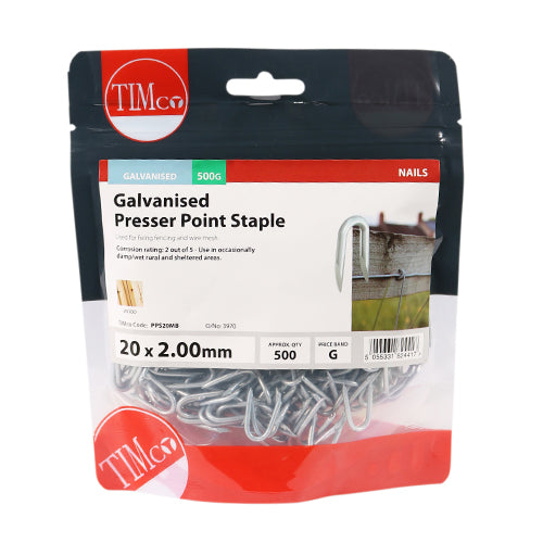 Used for fixing fencing and wire mesh. 