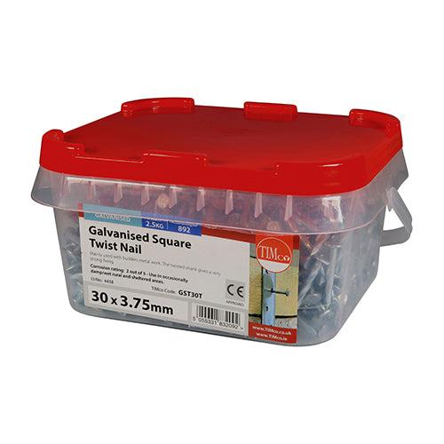 For use with all types of builders metal work. The twisted shank gives an enhanced pull-out resistance.
