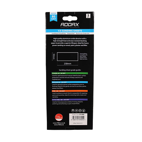 High quality aluminium oxide abrasive with a high strength heat and wear resistant backing paper to provide a superior lifespan. Ideal for heavy power sanding on wood, paint, varnish, plaster and filler.