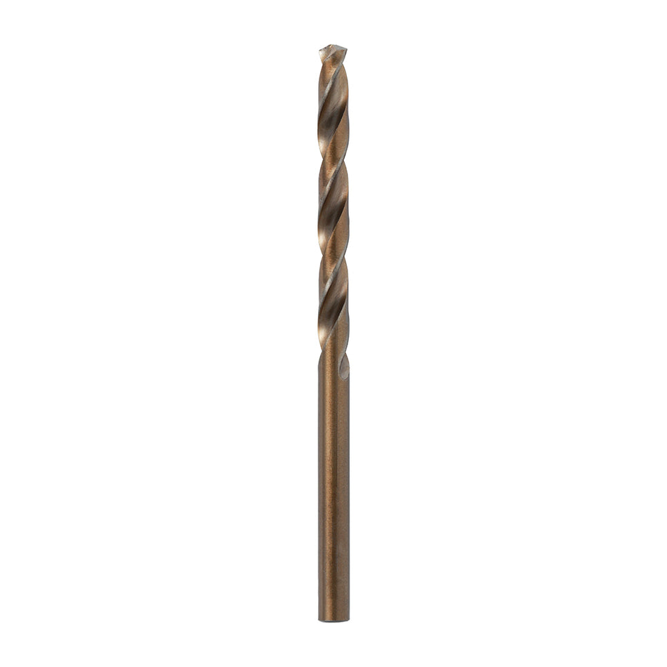 Manufactured from a high quality M35 grade steel. Ideal for drilling holes into stainless steel and other alloy materials. The 135Â° split point prevents the bit from drifting and enables faster penetration. 