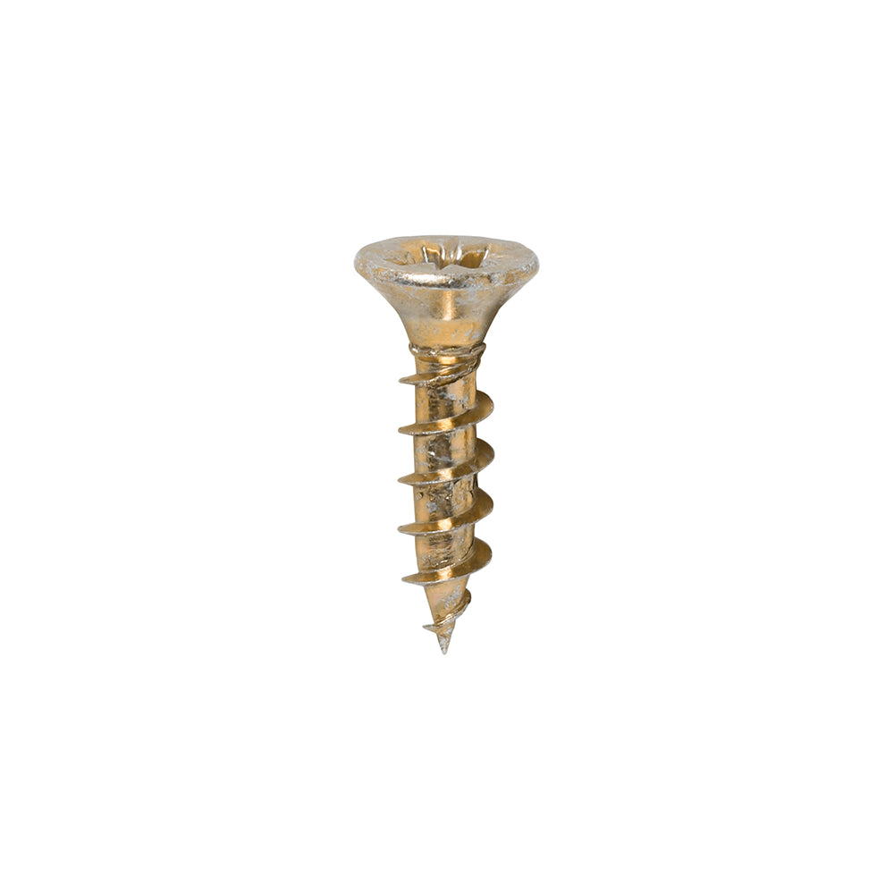 A single thread woodscrew mainly used in various types of timber and man-made boards or into masonry with the use of a plastic plug. 
