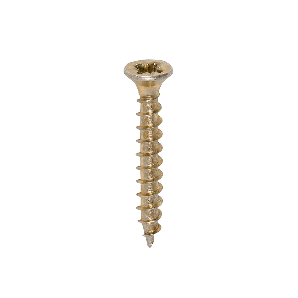 A single thread woodscrew mainly used in various types of timber and man-made boards or into masonry with the use of a plastic plug. 