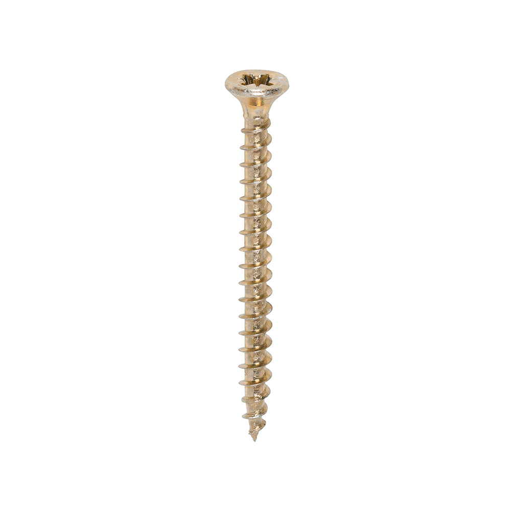 A single thread woodscrew mainly used in various types of timber and man-made boards or into masonry with the use of a plastic plug. 