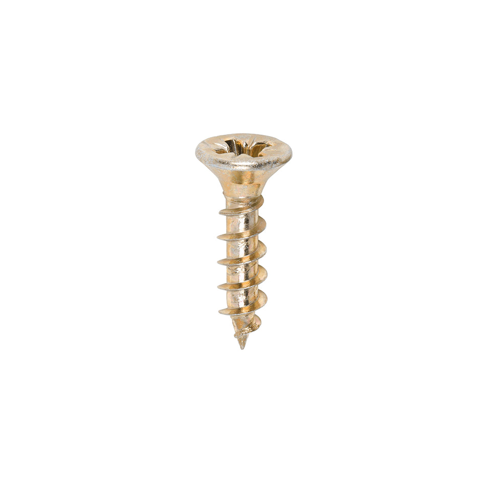 A single thread woodscrew mainly used in various types of timber and man-made boards or into masonry with the use of a plastic plug. 