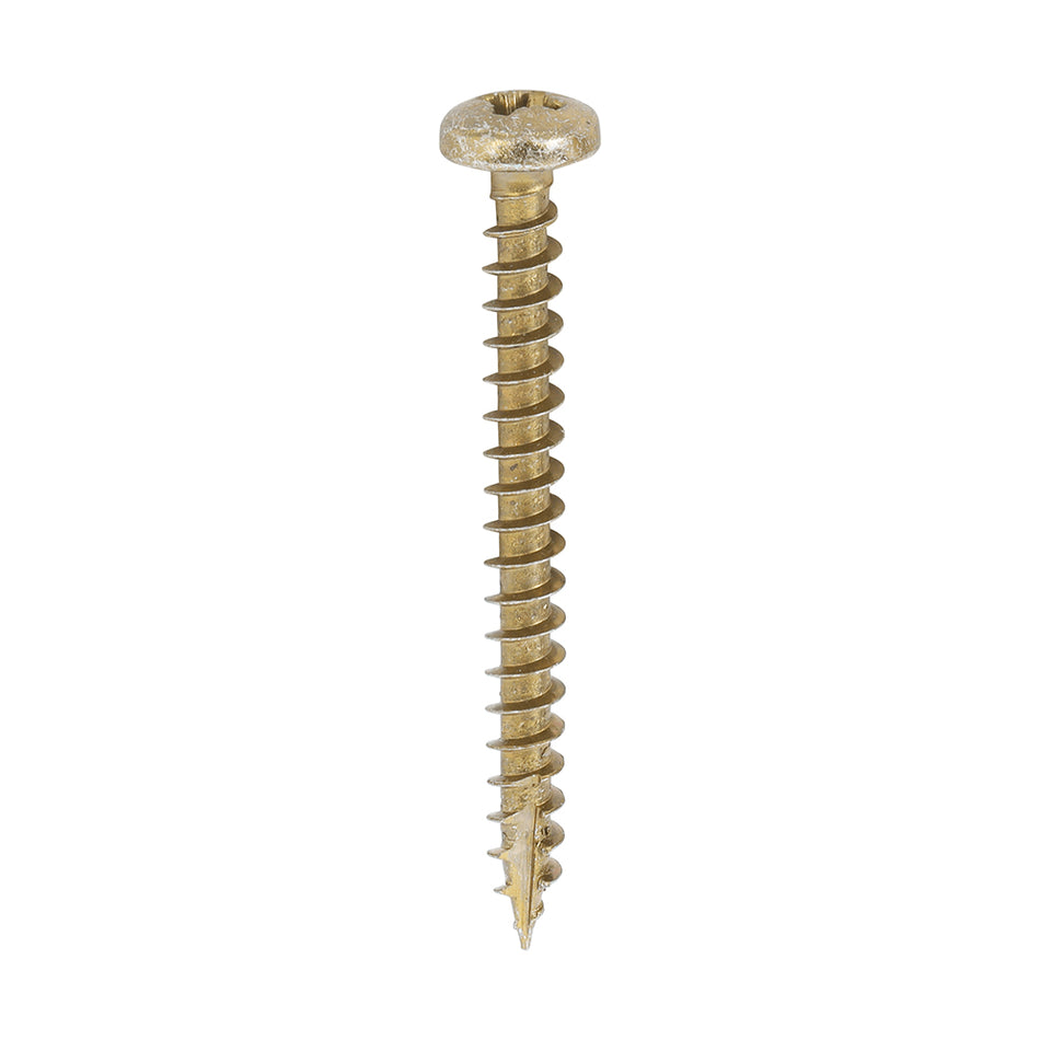 Specifically designed as a multi-purpose product, the 25Â° sharp point, special thread design, lubrication and corrosion resistant plating ensures the screw will consistently perform efficiently in hardwood, chipboard, MDF, plastic and thin sheet metal, whilst offering exceptional holding power.