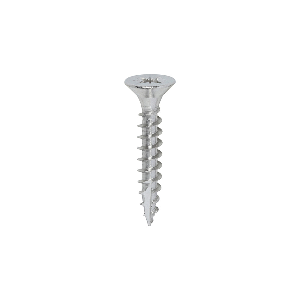 All the features and superior performance of the Classic Multi-Purpose Screw manufactured from A2 Stainless Steel. Ideal where ultimate corrosion resistance is required when fixing to softwoods, hardwood (pre-drilled), chipboard, MDF and plastic. Stainless steel must be used where there is corrosive environment and/or the base material has inherent corrosive characteristics e.g. Green Oak.