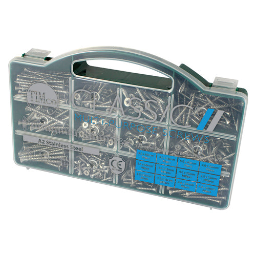 All the features and superior performance of the Classic Multi-Purpose Screw manufactured from A2 Stainless Steel. Ideal where ultimate corrosion resistance is required when fixing to softwoods, hardwood (pre-drilled), chipboard, MDF and plastic. Stainless steel must be used where there is corrosive environment and/or the base material has inherent corrosive characteristics e.g. Green Oak. NOTE: Sharp point only.