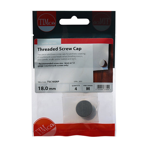 Two piece solid brass screw caps for aesthetic covering of countersunk screw heads. Used when installing mirrors, glass panels, acrylic poster holders and signs.