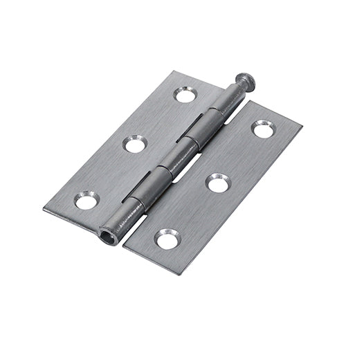 Cranked steel butt hinges with a loose pin that are ideal for use on light duty internal applications.  The hinge features a removable pin to enable quick door hanging and removal at a later date.