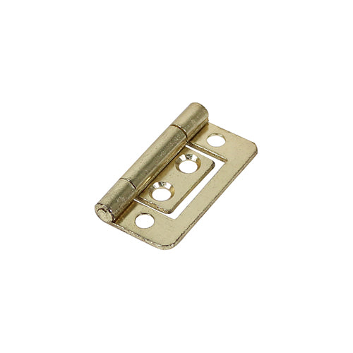 Steel flush hinges enable quick and easy installation of light internal doors or cabinets as they require no cutting into the door or frame.  The hinge knuckle is flush with the back of the hinge leaf making them a  popular choice for lay over doors.