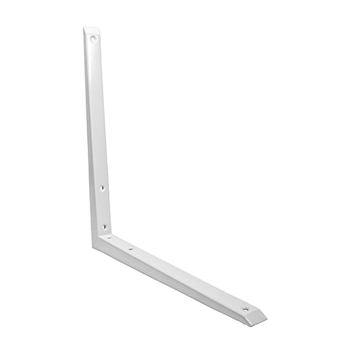 Mitred brackets are a quick and economic way to create shelving. They feature steel reinforcements at the mitred joint of the bracket to give added strength and durability.