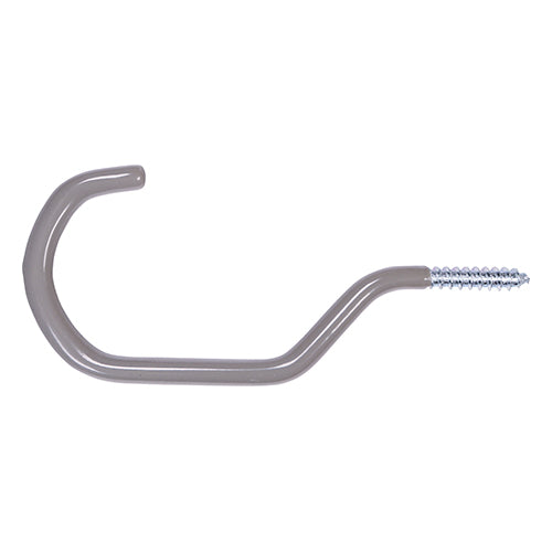 Variety of utility hooks for the hanging of tools. Durable anti-scratch PVC coating. Can be fitted to pre-drilled timber or to masonry in a pre-drilled hole and with plastic plug.